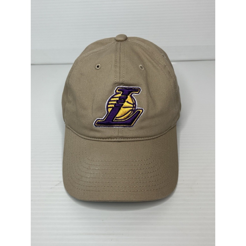 Mitchell & Ness Los Angeles LA Lakers Brown Tan Dad Hat Cap Strapback OSFA